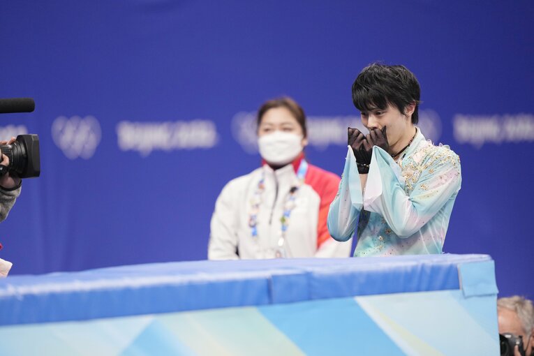 北京五輪フリー『天と地と』、演技終了後　©Sunao Noto/JMPA