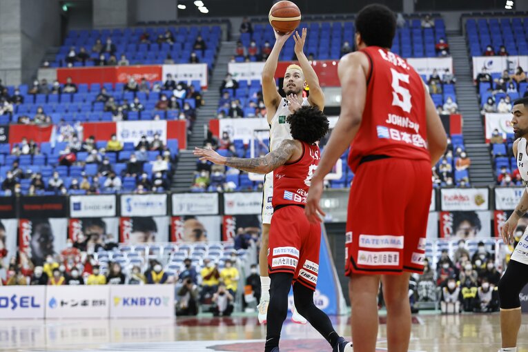 2012年からブレックスでプレーしている遠藤は、今年でチーム在籍は13年目　©B.LEAGUE