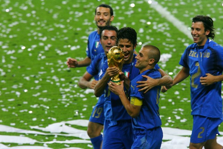 ドイツW杯でのカンナバーロら©JMPA