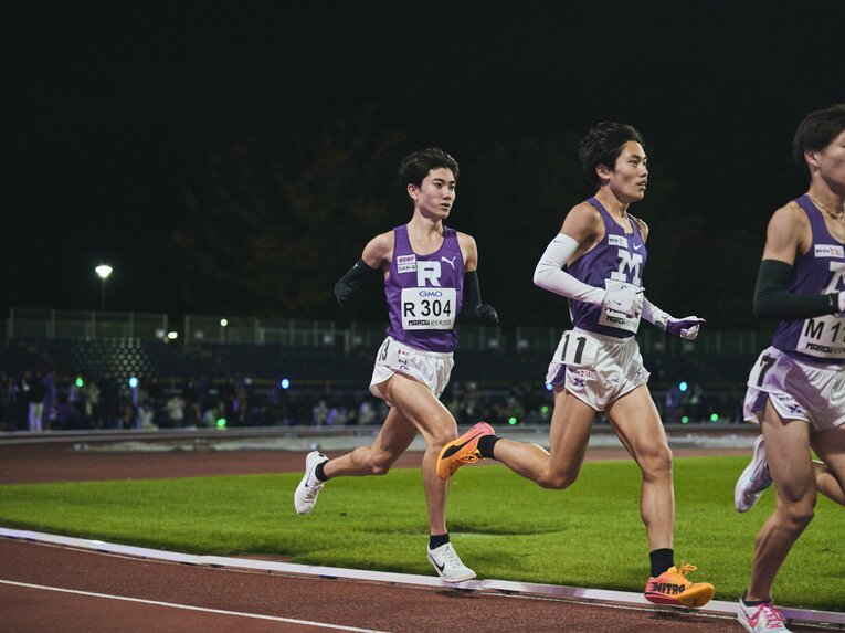 MARCH対抗戦4組、力走する立教大・山口史朗（4年）　©Yuki Suenaga