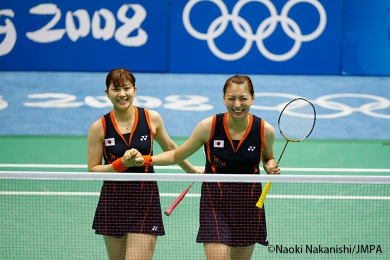 潮田玲子、小椋久美子 ／ photograph by Naoki Nakanishi/JMPA