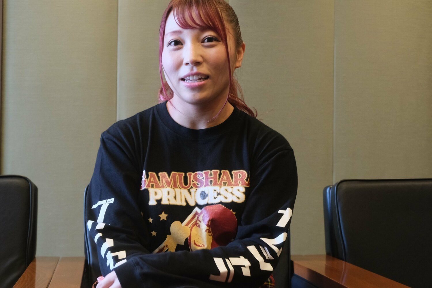 インタビューに答える神姫楽ミサ ©Norihiro Hashimoto