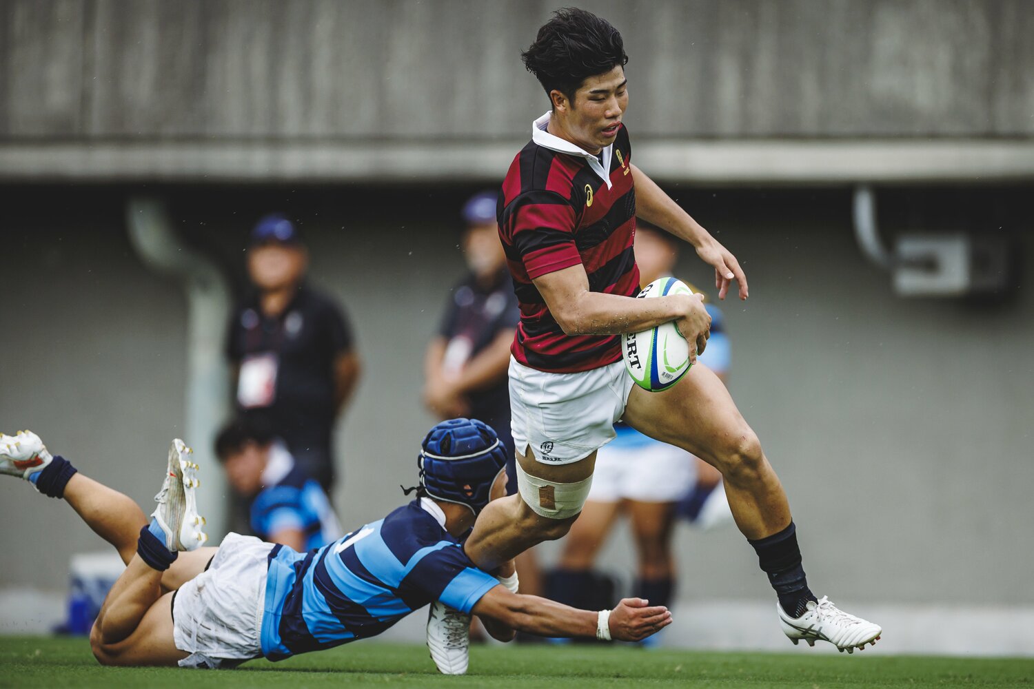 この夏、日本代表デビューを飾ったFB矢崎由高（早稲田大2年）©︎Kiichi Matsumoto