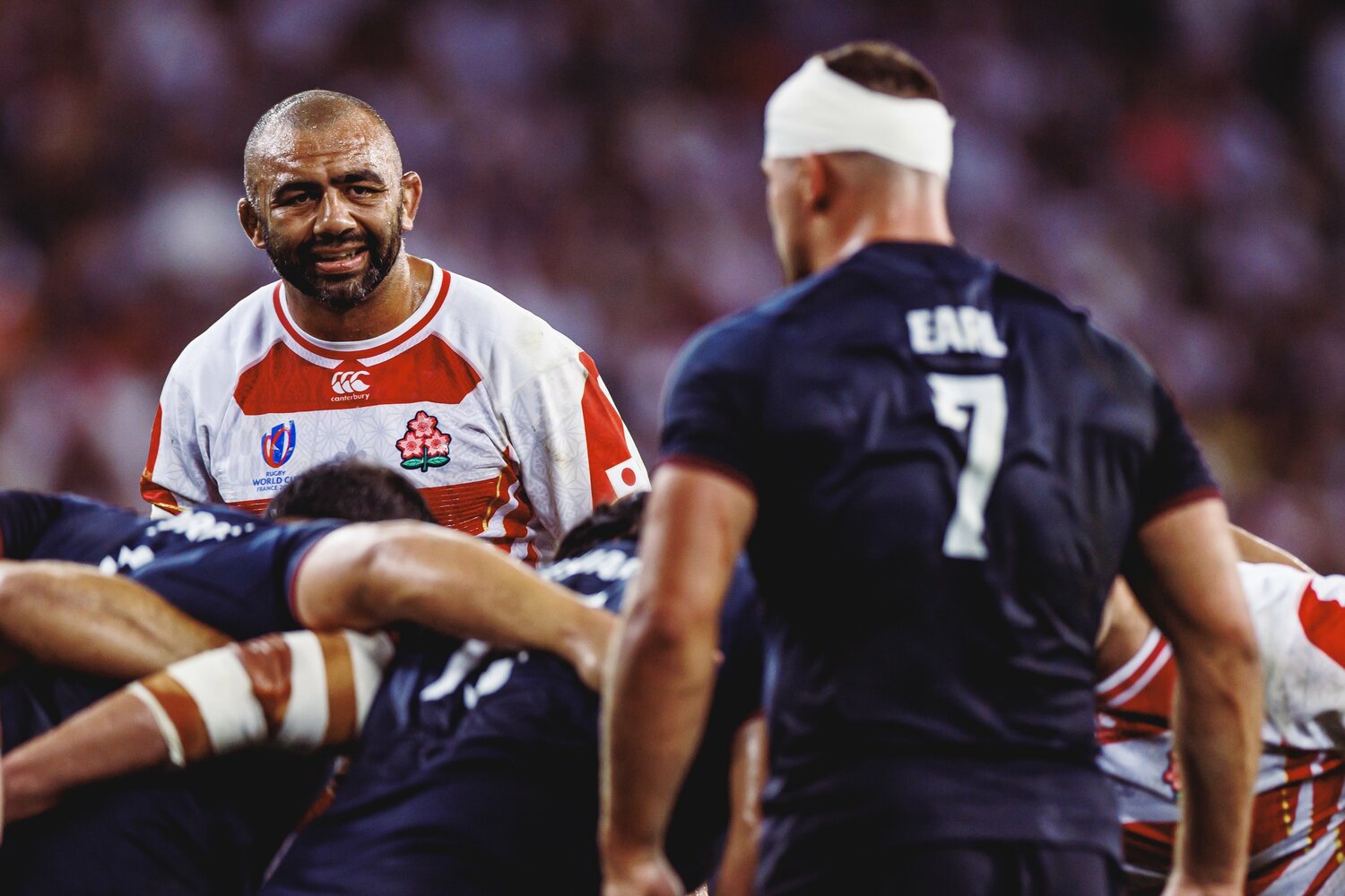 イングランド戦の収穫としてスクラムを挙げたリーチ。引きつづきサモア戦でもキーになるか　©︎Kiichi Matsumoto