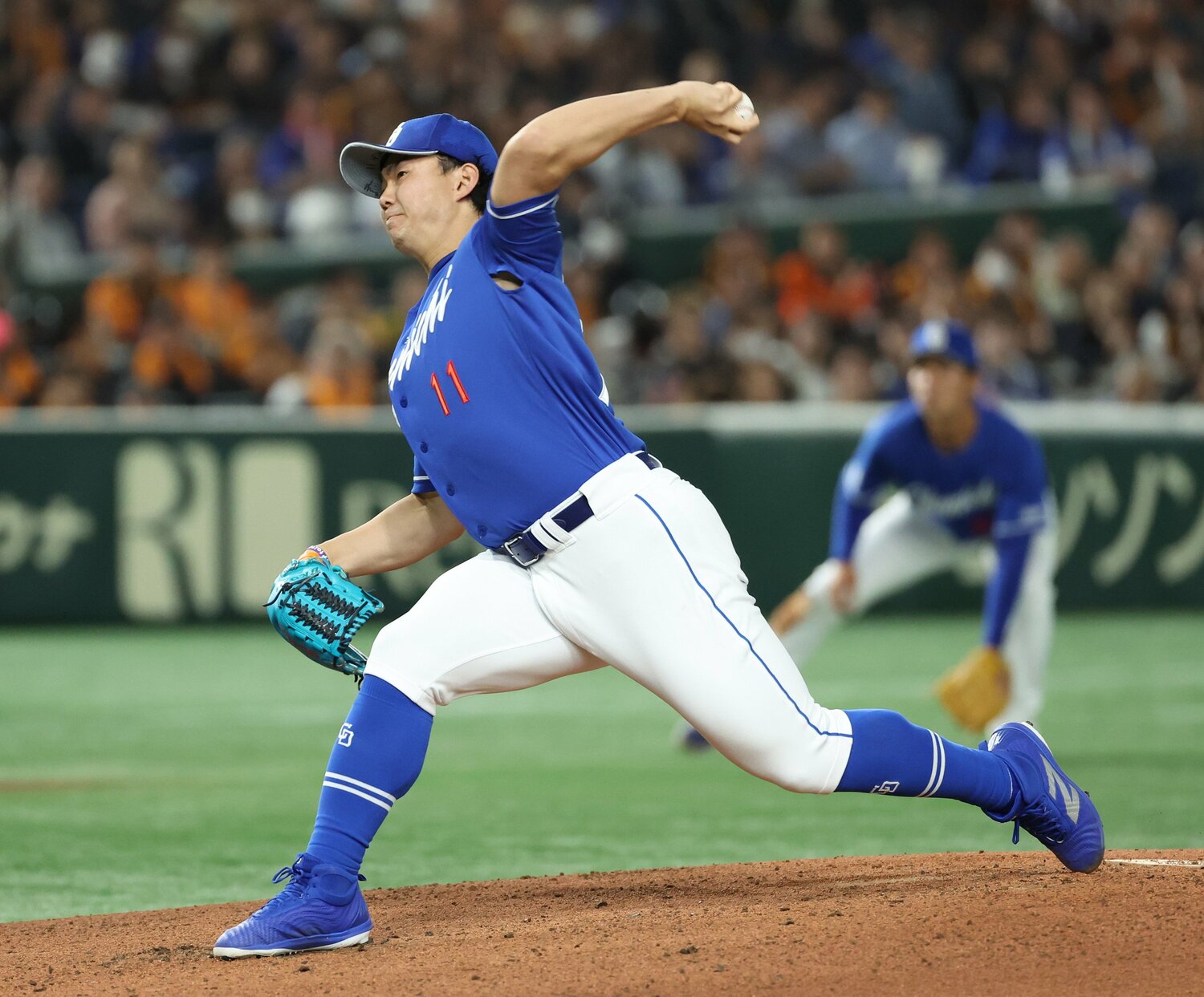 小笠原のトレードマークでもある半袖スタイル　©︎JIJI PRESS