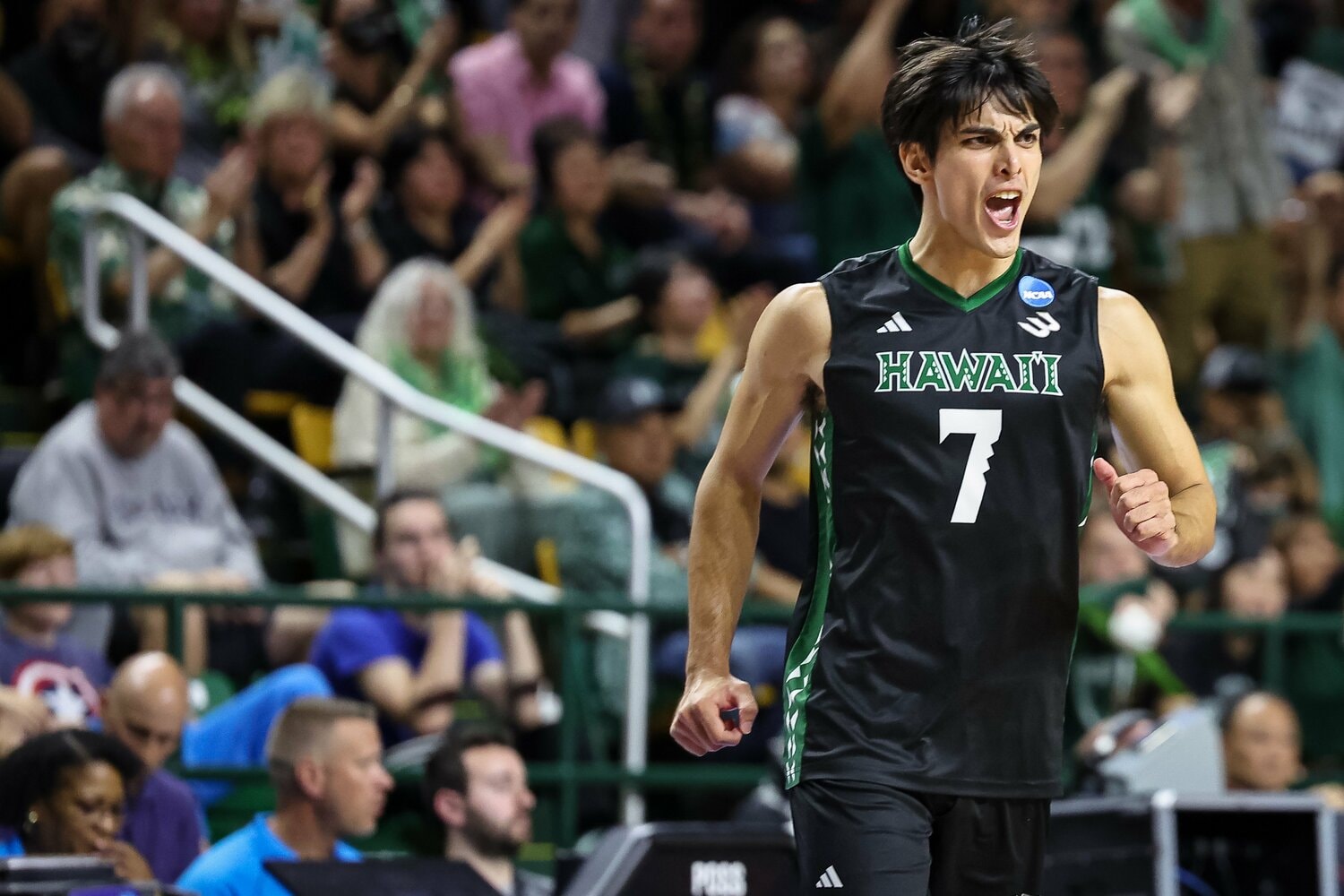 ハワイ大時代の渡邉晃瑠(2023年5月)©︎Getty Images