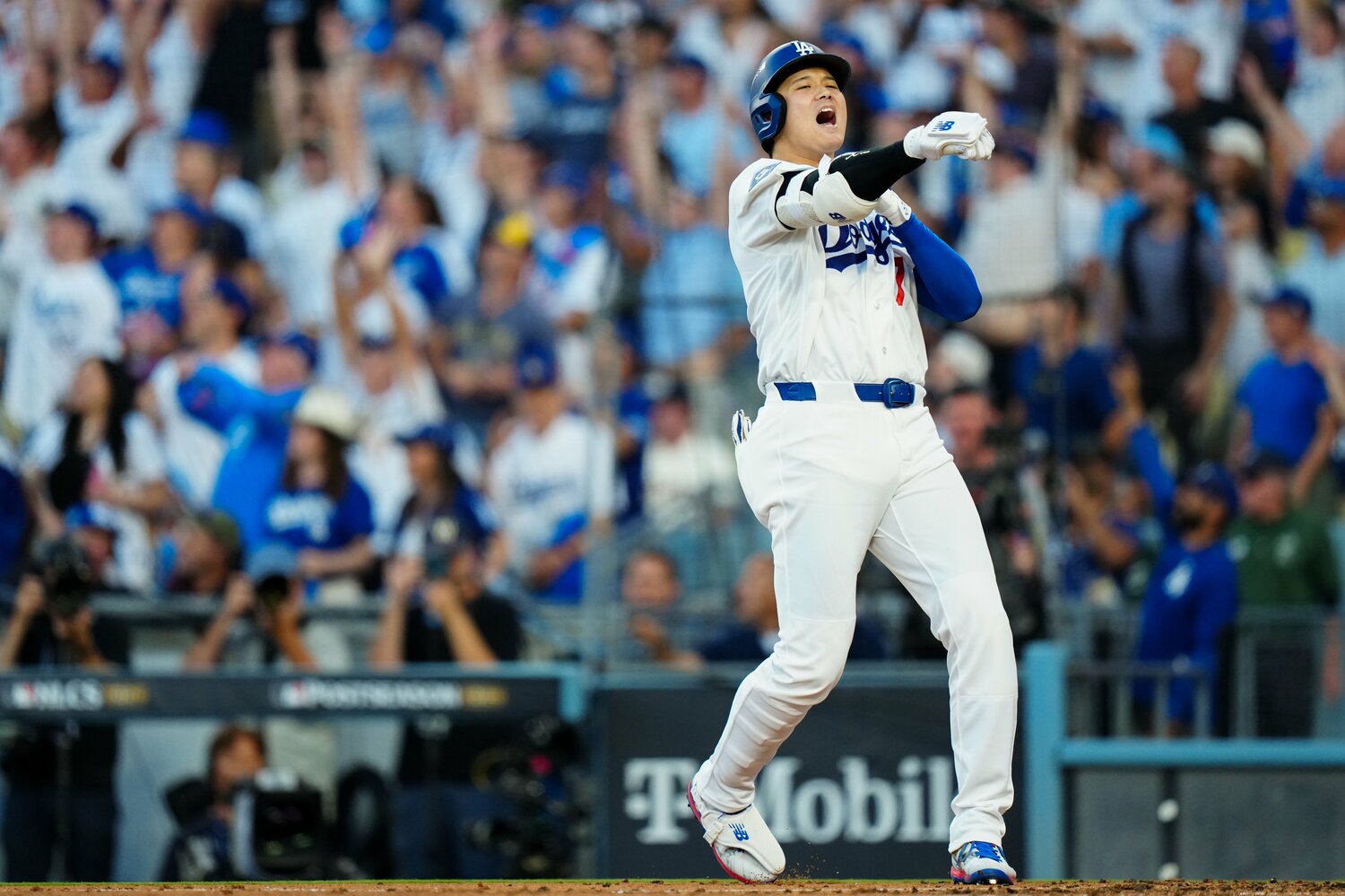 第4戦、元同僚のダスティン・メイから一発を放ったが、4試合でドジャースの本塁打はこの1本だけだった ©Getty Images