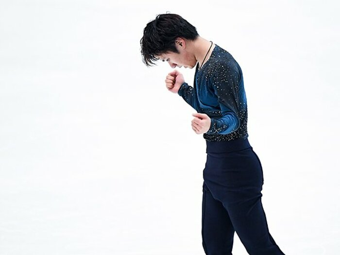怪我で棄権の勧めを断った宇野昌磨。「僕の生き方です」と言い放ち、優勝。＜Number Web＞ photograph by Asami Enomoto