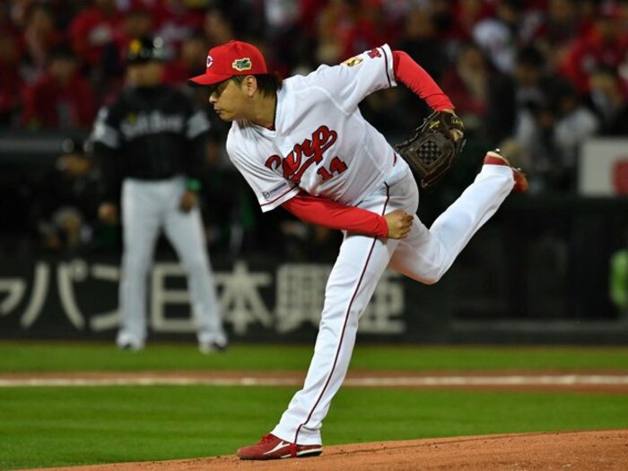 カープ大瀬良大地「残像を残せた」。柳田悠岐の第4打席に、その効力が。＜Number Web＞ photograph by Hideki Sugiyama