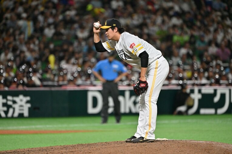 かつてボディビルダーを目指していた“怪物守護神”…杉山一樹のフォーム（最速160キロ超え／2024年）　©Hideki Sugiyama