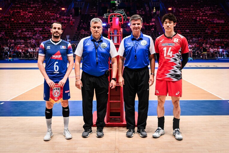 石川祐希（VNL決勝フランス戦）©︎Volleyball World