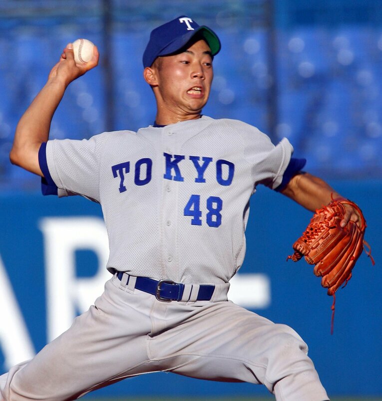 2007年9月、早大戦で安原は初マウンドを踏んだ　©Sankei Shimbun