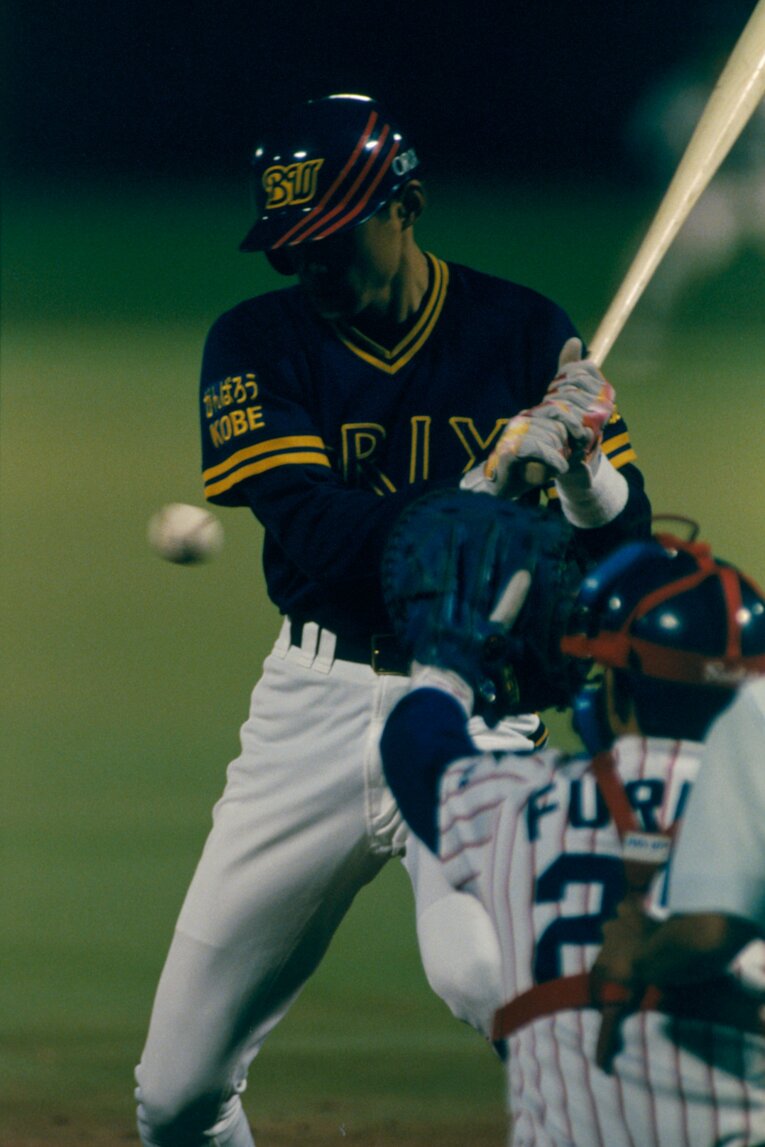 1996年の日本シリーズでオリックスのイチローと対戦　©BUNGEISHUNJU