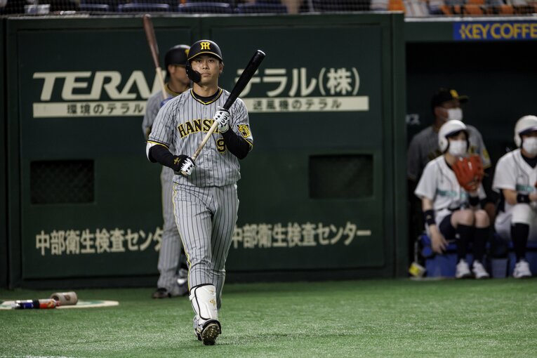 右膝骨折からの再起をかける高山俊　©︎Kiichi Matsumoto