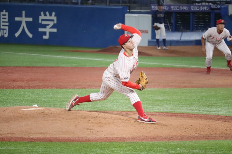 広島から2位指名を受けた佐藤柳之介　©Genki Taguchi