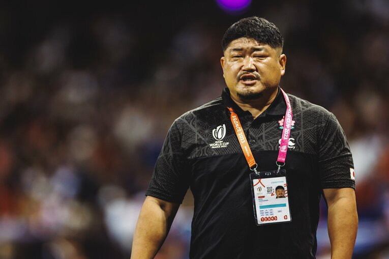 長谷川慎コーチ（2023年ラグビーW杯サモア戦）　©︎Kiichi Matsumoto