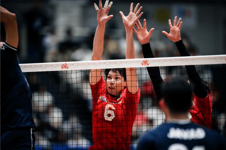 2023年ネーションズリーグ イラン戦　©︎FIVB