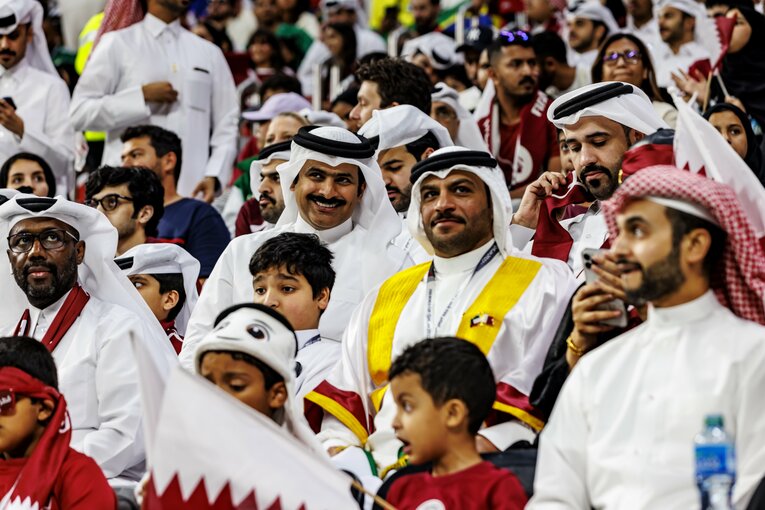 カタールサポーター　©Kiichi Matsumoto/JMPA