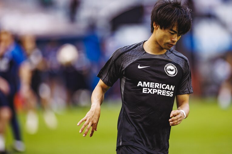 ELマルセイユ戦の三笘薫（全10枚中の1枚目）　©Kiichi Matsumoto