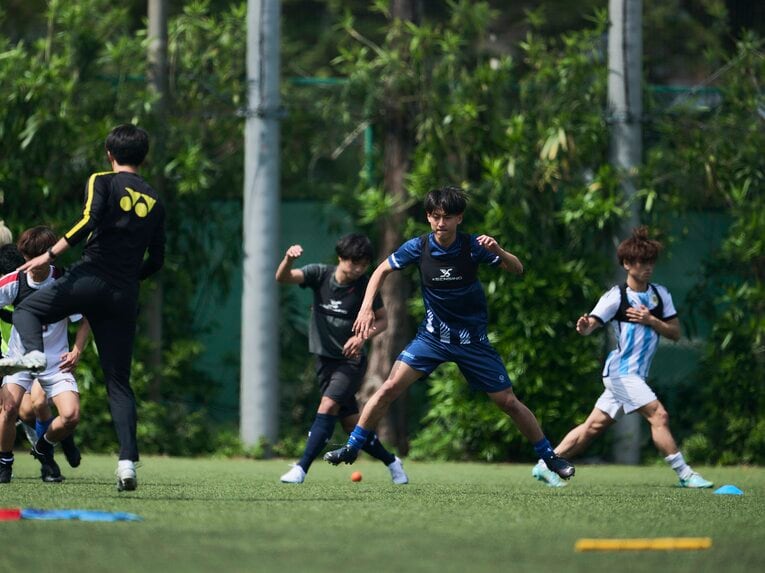 練習で汗を流す八代キャプテン　©︎Yuki Suenaga