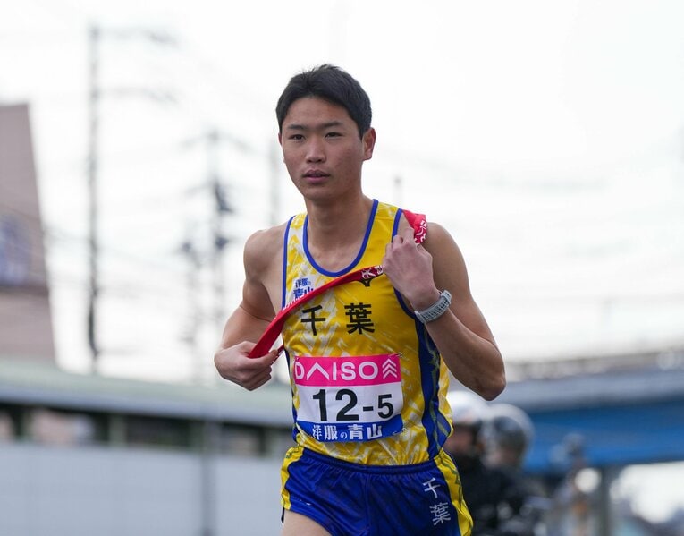 5区で14人抜きの快走を見せた鈴木。この区間の23分台は佐々木と鈴木だけだった　©︎Satoshi Wada