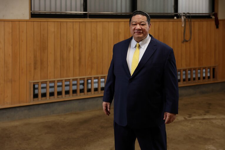 元大関・魁皇の浅香山親方　©Shigeki Yamamoto