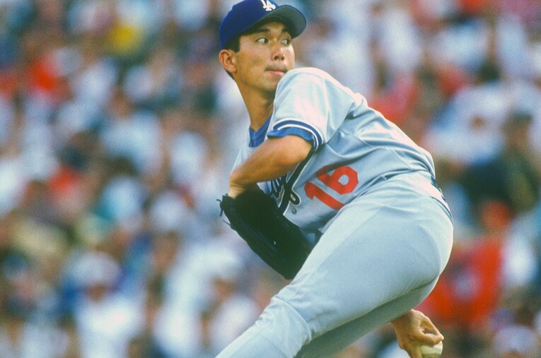 1995年、初出場のオールスターで投球する野茂英雄 ／ photograph by Getty Images