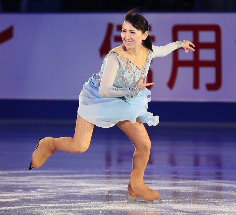 2018年の「レジェンドオンアイス」で演技する伊藤みどりさん　©JIJI PRESS