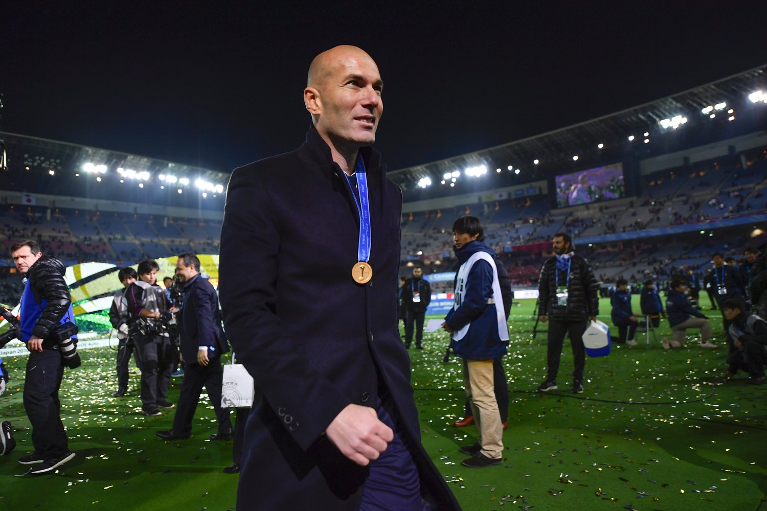 2016年、クラブW杯を制した時のジダン監督©Takuya Sugiyama