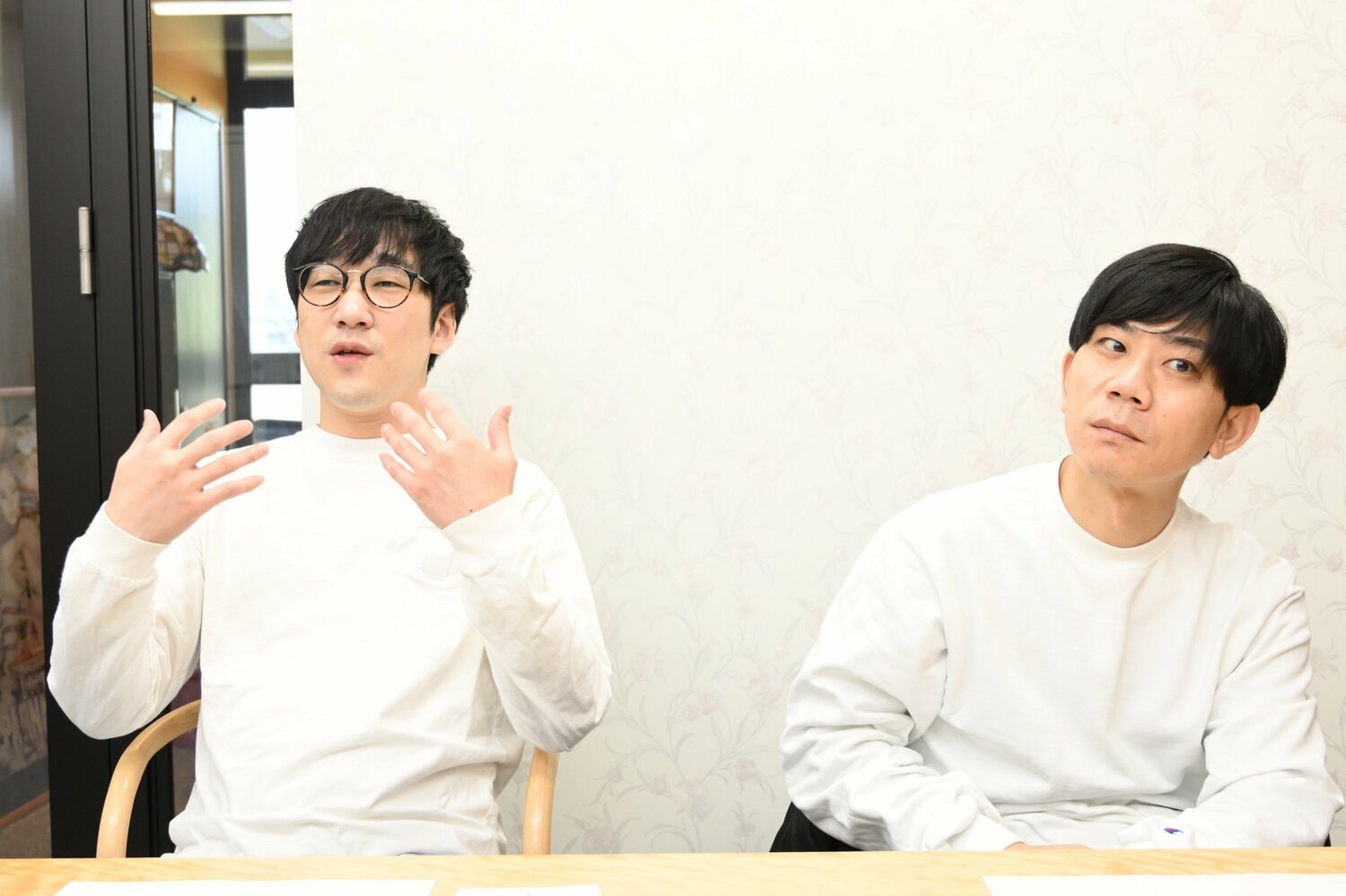 結成9年で初めてのM-1決勝だったキュウ。ぴろ（ボケ・ネタ作り担当、写真左）と清水誠（ツッコミ担当）。ウエストランドと同じタイタン所属