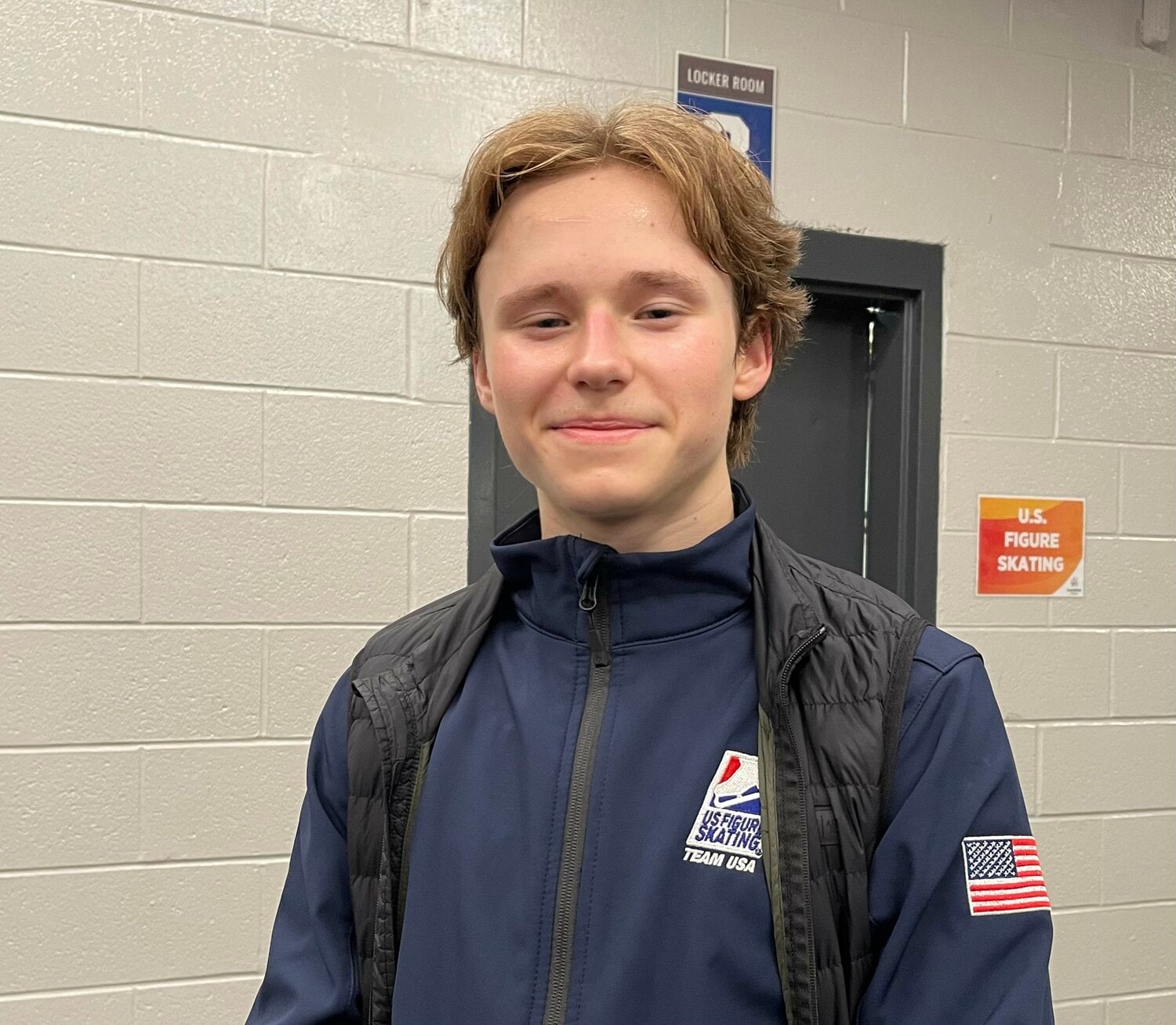 試合直後にインタビューに応じたマリニン ©Akiko Tamura