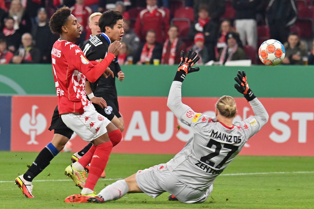 マインツ戦でのゴール　©Getty Images