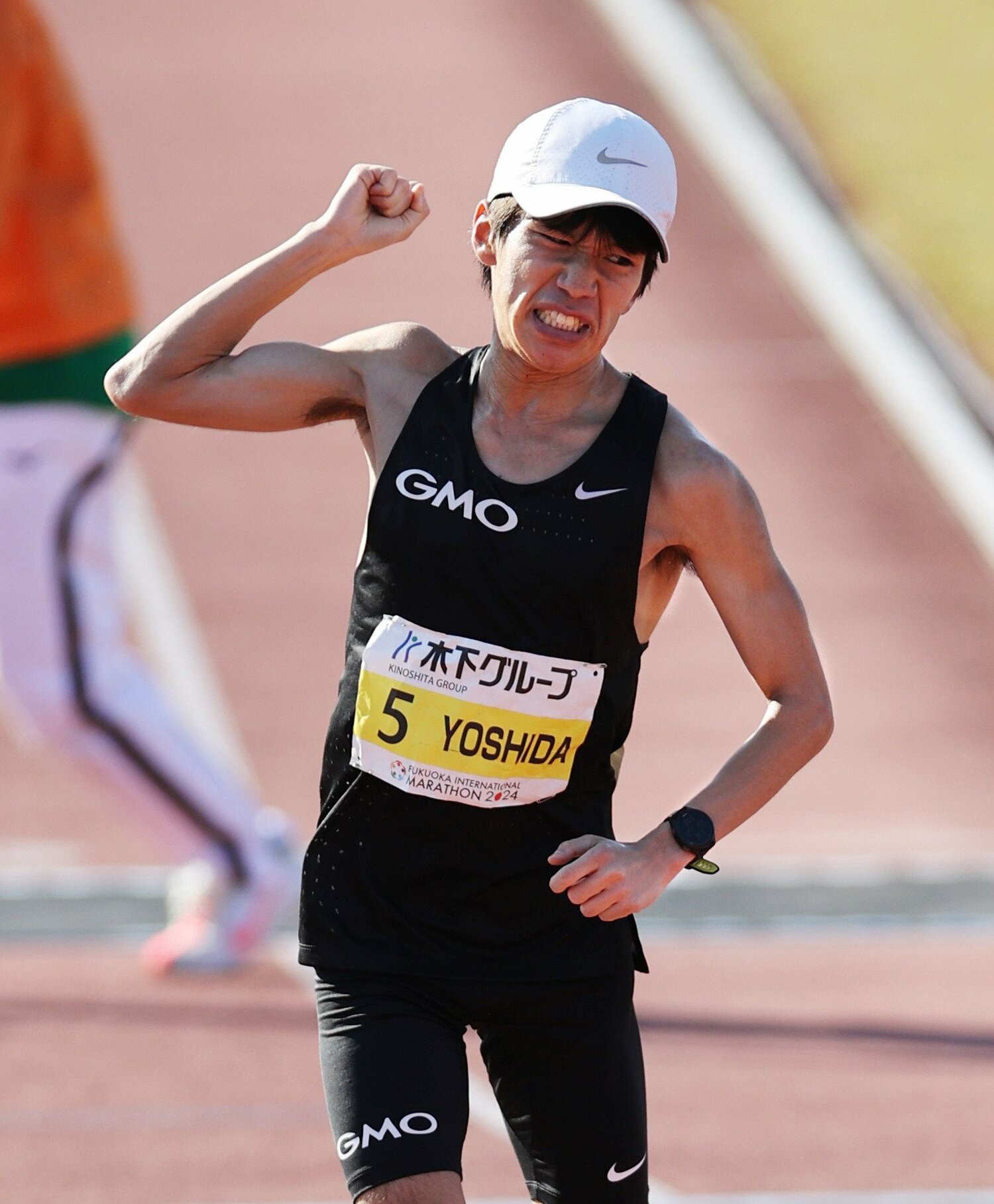 昨年12月の福岡国際で優勝した吉田が選考レースでは一歩リード　©JIJI PRESS