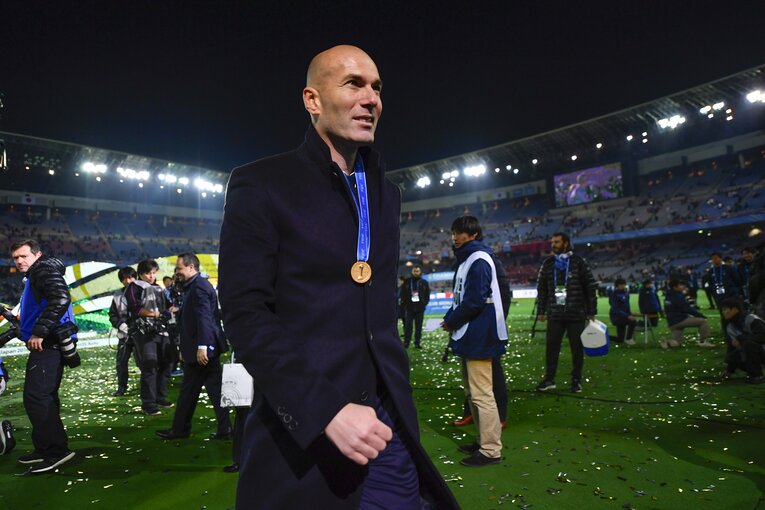 2016年、クラブW杯を制した時のジダン監督©Takuya Sugiyama