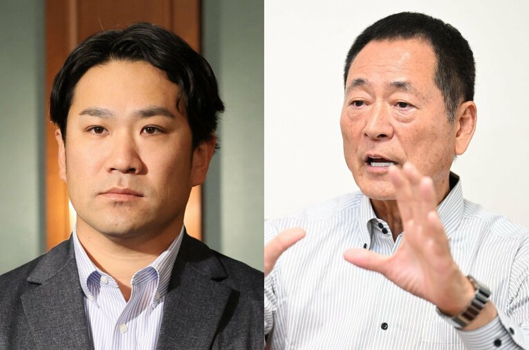 田中将大の巨人入団を「予言」した（？）中畑氏は何を思っていたのか……!? ／ photograph by JIJI PRESS(L)/Keiji Ishikawa(R)