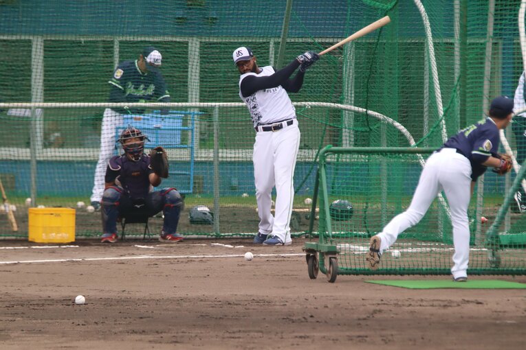 サンタナの打撃練習