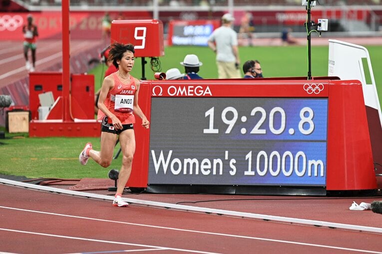 【東京五輪】1万ｍで7位に入り、日本勢25年ぶりの五輪入賞を果たした廣中　©JMPA