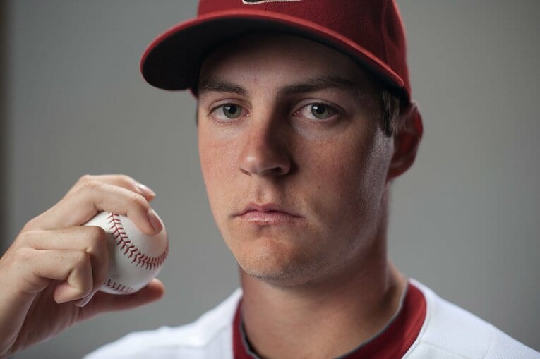 2012年、ダイヤモンドバックス時代のバウアー（当時21歳）　©Getty Images