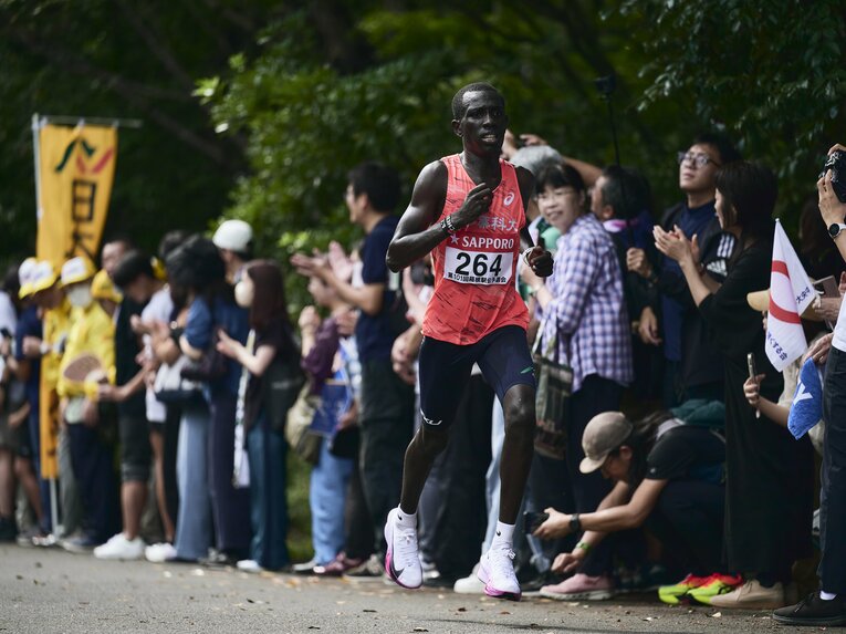 去年の予選会は個人で6位に入った留学生のキプルトだったが、今大会は17位とやや不調に終わる　©Yuki Suenaga