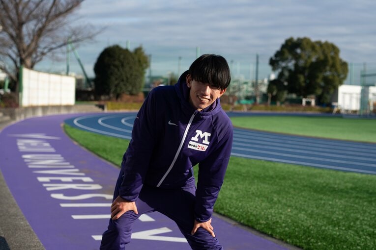【あの韮山高メンバーのあれから】明治大競争部主将を務めた小澤大輝（4年）。小澤は5年前高校駅伝で奇跡を起こした韮山高ランナーの1人だ　©Miki Fukano