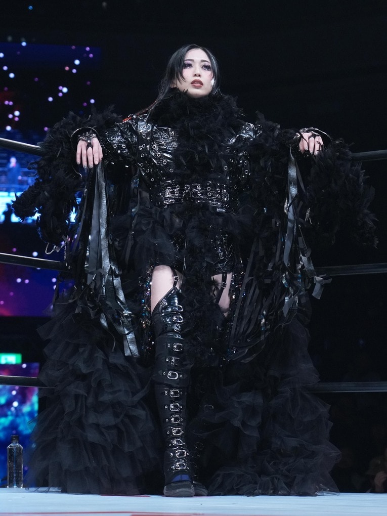 試合に臨む上谷沙弥　©Essei Hara