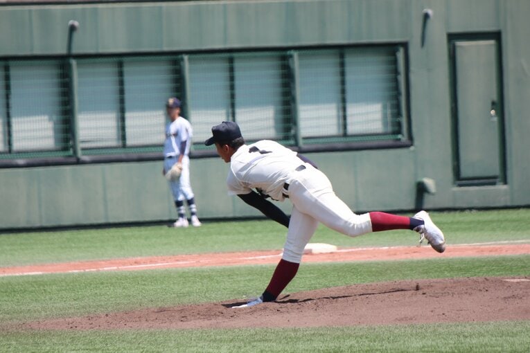 エースの前田悠伍（3年）は4回戦の東海大仰星戦で先発。6回2失点とまずまずの投球だった　©Fumi Sawai