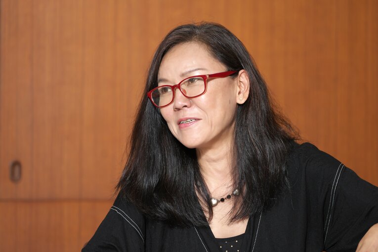 ライターの佐藤祥子氏。『Number』にて相撲コラムを担当　©Hideki Sugiyama