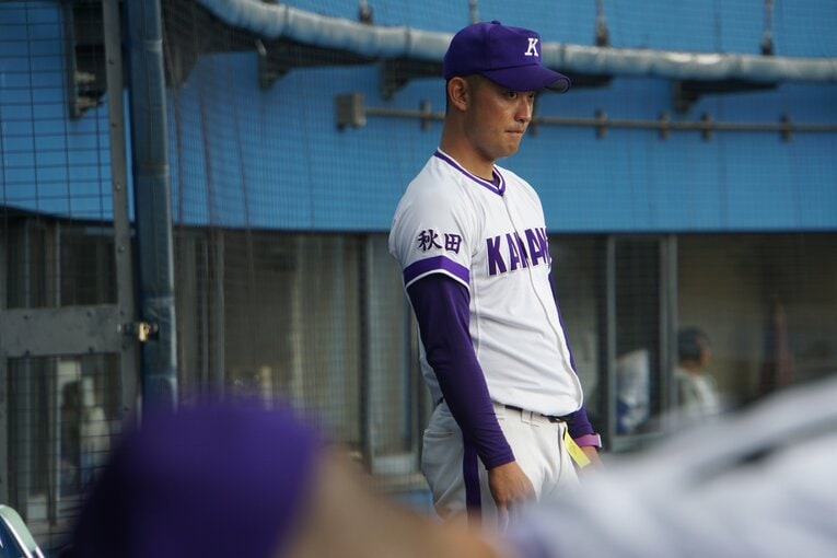 「2023年」現在は金足農のコーチを務める高橋佑輔（2018年甲子園準Vメンバー）©Kei Nakamura