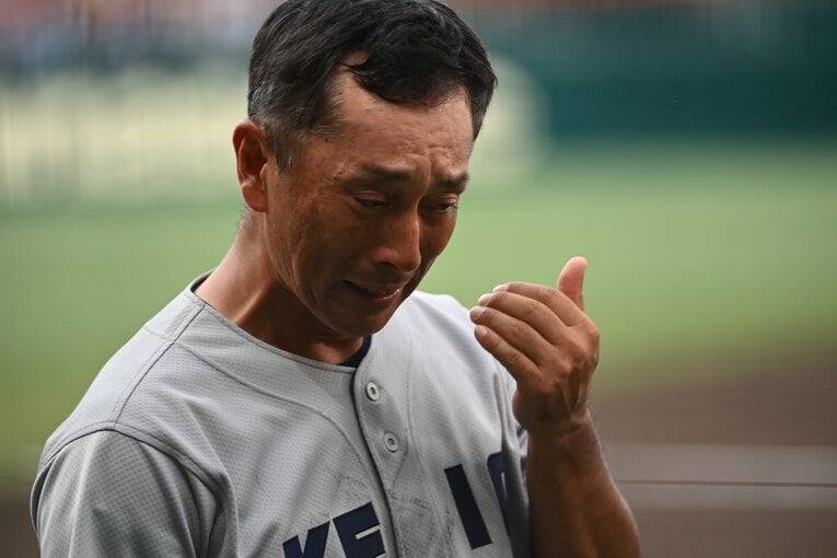 夏の甲子園を制した慶応・森林監督　©Naoya Sanuki