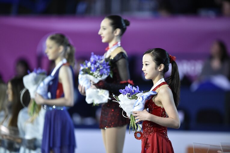 2015年ジュニアグランプリファイナルで銅メダルを獲得した本田　©Asami Enomoto