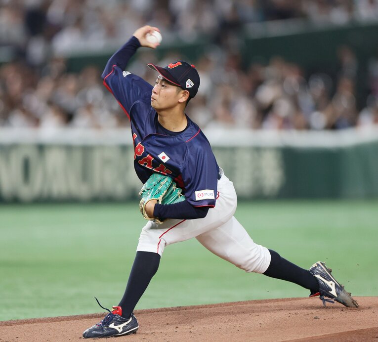 青学大の下村海翔投手。投手としてのバランスはもちろん、投手に重要な「信頼感」があるそう　©JIJI PRESS