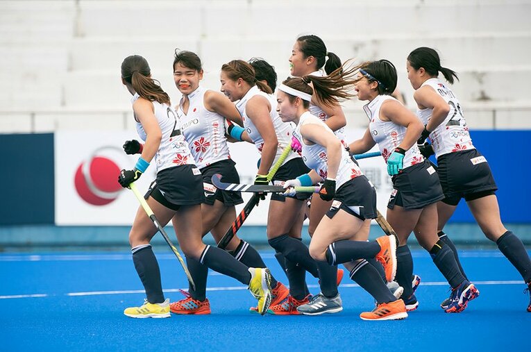 大舞台で頂点を目指すホッケー女子日本代表・さくらジャパン。 ／ photograph by Asami Enomoto