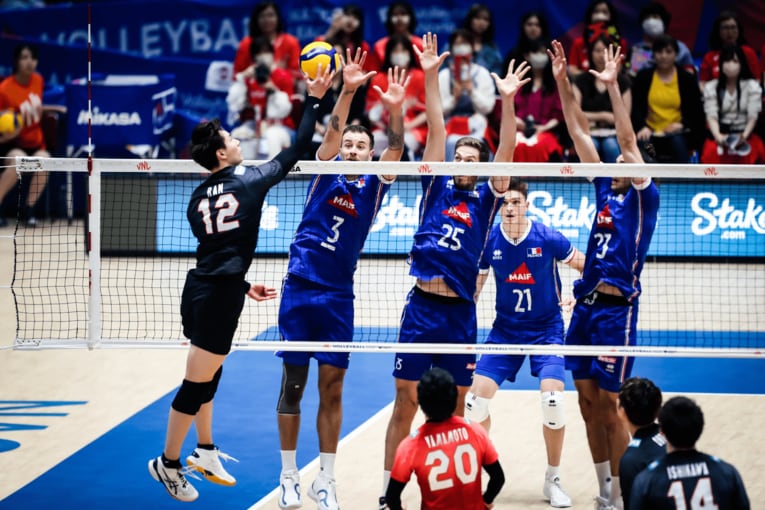 ネーションズリーグ フランス戦　©︎FIVB