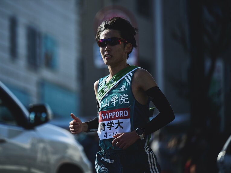 2年時は復路の8区を走って区間2位だった佐藤　©Yuki Suenaga